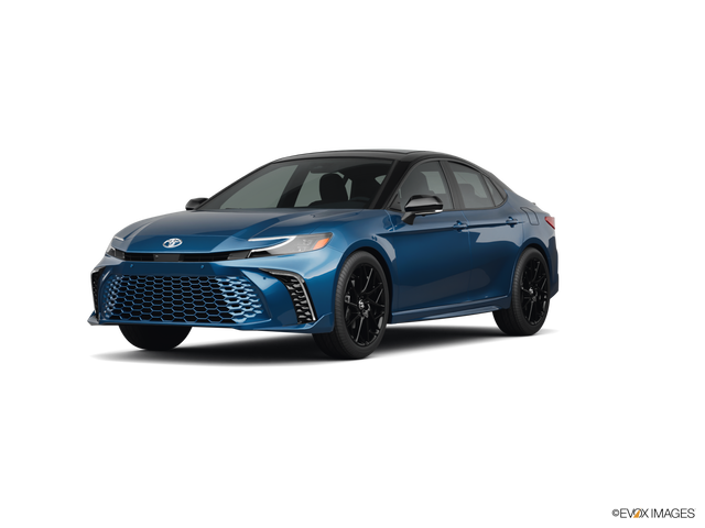 Representative 2025 Toyota Camry, front three-quarter view