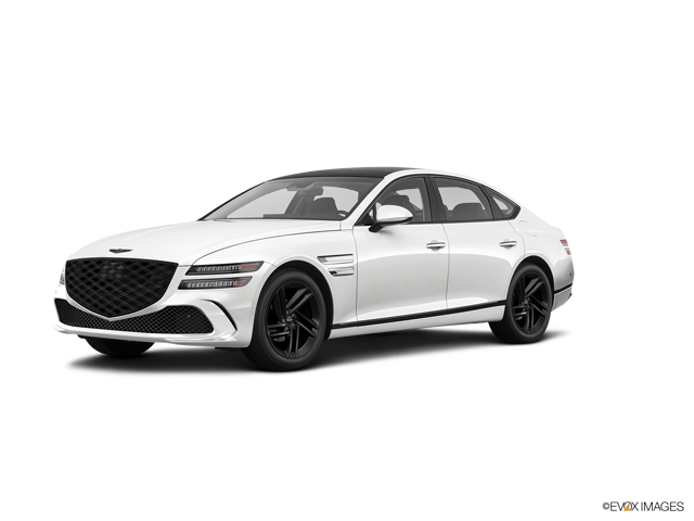 Representative 2027 Genesis G80, front three-quarter view
